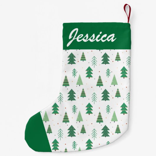 Schattige kerstboompatroon kleine kerstsok (Achterkant)