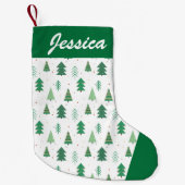 Schattige kerstboompatroon kleine kerstsok (Voorkant)