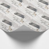 Schattige kerstbos Scene met Fawn Cadeaupapier (Hoek)