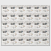 Schattige kerstbos Scene met Fawn Cadeaupapier (Vlak)