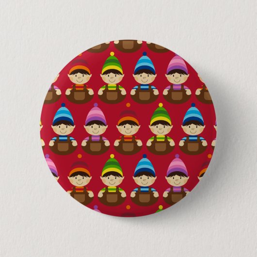 Schattige kerstButton Ronde Button 5,7 Cm (Voorkant)
