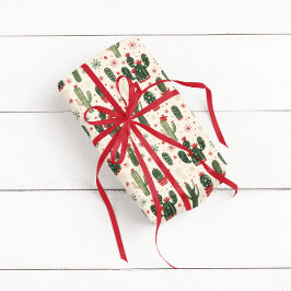 Schattige Kerstcactus | Woestijn Cadeaupapier
