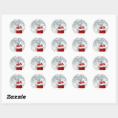 SCHATTIGE **KERSTCADEAU** KERSTMIS RONDE STICKER (Vel)