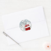 SCHATTIGE **KERSTCADEAU** KERSTMIS RONDE STICKER (Envelop)