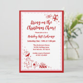 Schattige kerstcadeau-uitwisselingsfeest feestdagenkaart (Staand voorkant)