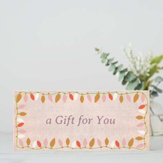 Schattige kerstcadeaubon (Staand voorkant)