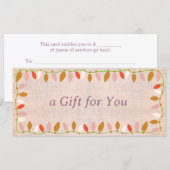 Schattige kerstcadeaubon (Voorkant / Achterkant)