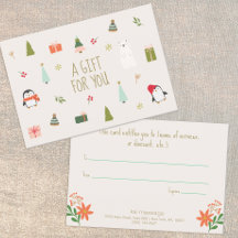 Schattige kerstcadeaubon