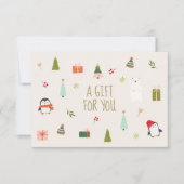 Schattige kerstcadeaubon (Voorkant)