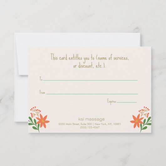 Schattige kerstcadeaubon (Achterkant)