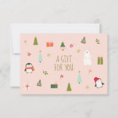 Schattige kerstcadeaubon (Voorkant)