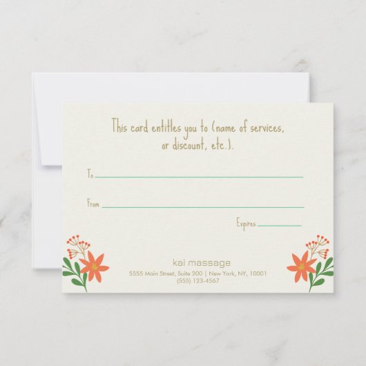 Schattige kerstcadeaubon (Achterkant)