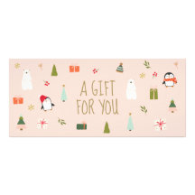 Schattige kerstcadeaubon