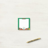 Schattige kerstcadeaus & hulst post-it® notes (Op bureau)