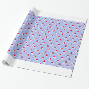 Schattige kerstcadeautjes in de sneeuw cadeaupapier