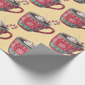 Schattige kerstcadeauverpakking cadeaupapier (Hoek)