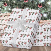 Schattige kerstcocktailpatroon cadeaupapier