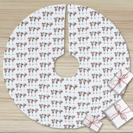 Schattige kerstcocktailpatroon kerstboom rok