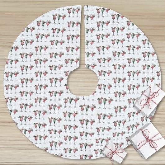 Schattige kerstcocktailpatroon kerstboom rok