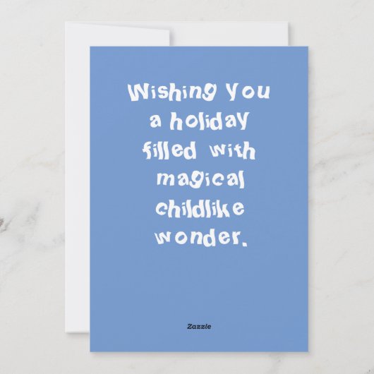 Schattige Kerstelf Feestdagenkaart (Achterkant)