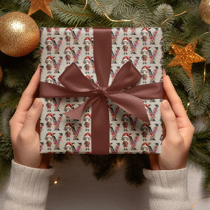 Schattige Kerstelf Feestelijke Letter Y Cadeaupapier