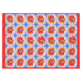 schattige kerstelf in een poinsettia tafelkleed (Voorkant (Horizontaal))