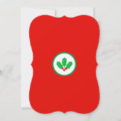 Schattige Kerstelf op Wit Groen en Rood Kaart (Achterkant)