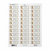 Schattige Kerstelf op Witte Label (Full Sheet)