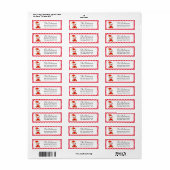 Schattige Kerstelf op witte sticker (Full Sheet)