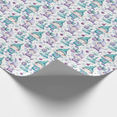 Schattige kerstelf patroon cadeaupapier (Hoek)