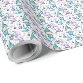 Schattige kerstelf patroon cadeaupapier (Rol Hoek)