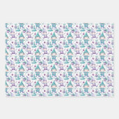 Schattige kerstelf patroon inpakpapier vel (Voorkant 2)