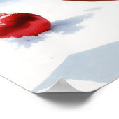 Schattige Kerstelf & Rendier Poster (Hoek)