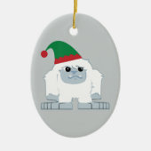 Schattige Kerstelf Yeti Keramisch Ornament (Voorkant)