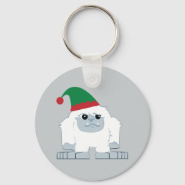 Schattige Kerstelf Yeti Sleutelhanger