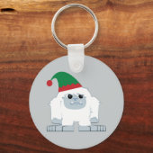 Schattige Kerstelf Yeti Sleutelhanger (Voorkant)