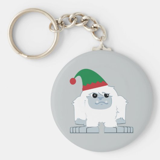 Schattige Kerstelf Yeti Sleutelhanger (Voorkant)