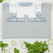 Schattige Kerstelf Yeti Theedoek (Gevouwen)