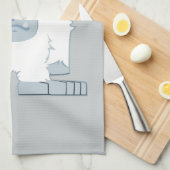 Schattige Kerstelf Yeti Theedoek (Quarter Fold)