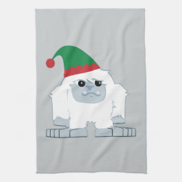 Schattige Kerstelf Yeti Theedoek