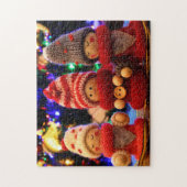 Schattige Kerstelfjes Legpuzzel (Verticaal)