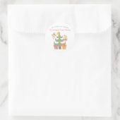 Schattige Kerstelfjes Ronde Sticker (Tas)