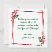 Schattige kerstelven in hun Speelgoed-winkel Feestdagenkaart (Achterkant)