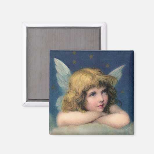 Schattige kerstengel magneet (Voorkant / Achterkant)