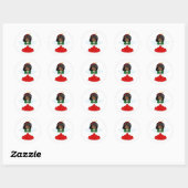Schattige Kerstengel Ronde Sticker (Vel)