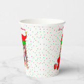 Schattige Kerstfee Elf & Confetti Papieren Bekers (Rechts)