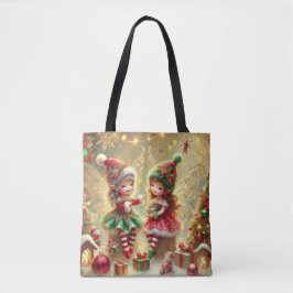 Schattige Kerstfeeën van Wonderland Tote Bag