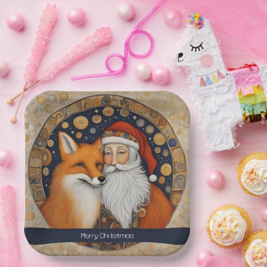 Schattige Kerstfeest Bord (Feest)