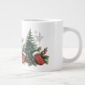 Schattige  kerstfeest grote koffiekop (Rechts)