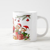 Schattige  kerstfeest grote koffiekop (Rechts)